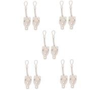 Ciieeo 10 Ensembles Kit de Fixation pour Stores Enrouleurs Beige Accessoires Vent Élastique pour Moustiquaire de Remplacement pour Stores et Pare Soleil