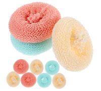 Ciieeo 10 pièces à Récurer Cuisine Fibres Végétales Éponges Colorées Anti-Rayures pour Vaisselle Protections Efficaces pour Assiettes Bols et Baguettes Accessoires Couleur Aléatoire