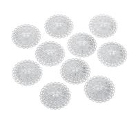 Ciieeo 10 Pièces Accessoire Bijoux Fleur Ronde Ajourée 36mm, Argenté | Cuivre, Décor Floral Délicat, Usage Mode et Création, Pièce Légère, Style Chic pour Vêtements