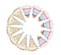 Ciieeo 10 Pièces Ballons Aluminium Anniversaire Gâteau et Chapeau pour Fête Shower et Décorations Thème Gâteau