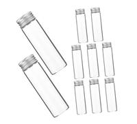 Ciieeo 10 Pièces Bouteilles Verre Transparent avec Bouchons Aluminium Lot de Vials pour Échantillons de Huiles Essentielles et Plus