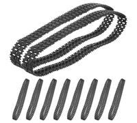 Ciieeo 10 Pièces de Chenilles de Chars en Caoutchouc Noir pour Modèles de Robots et Chars, Adhérence Optimisée et Bords sans Bavures, Accessoires pour Projets de Remplacement DIY