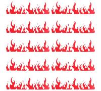 Ciieeo 10 Pièces Décalcomanies Réfléchissantes Autocollant Gommettes Red