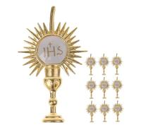 Ciieeo 10 Pièces Décoration de Gâteau Religieuse Topper Baptême et Première Communion Décorations Événementiel pour Fête Religieuse Accessoires Festifs God Bless et Jhs pour Baptêmes