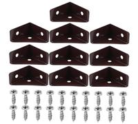 Ciieeo 10 pièces Équerres Angle Acier Inoxydable Épais Lot de Supports Renfort pour Meubles et Étagères Murales Fixation Stable et Facile à Installer