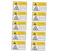 Ciieeo 10 pièces Hot Warning Stickers Heat Resistant Adhesive Labels For Industrial Equipment Safety Weatherproof Do Not Touch Signs With Graphics And Text