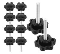 Ciieeo 10 Pièces Lot de Boutons de Serrage à Vis Étoile Poignée Ergonomique Plastique pour Outils de Menuiserie et Machines Poignée Manuelle Antidérapante et Réglable