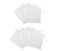 Ciieeo 10 Pièces Paquet Filtrant en Nylon Blanc à Maille Fine 100 pour Filtration Polyvalente Alimentaire et Aquarium Cordon de Serrage pour Déshydratation Rapide