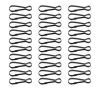 Ciieeo 100 Mousquetons Porte-Clés à Ressort Noirs 32 MM Crochets Métalliques Rapides 100 Pièces Boucles Suspendre Robustes pour Camping Randonnée et Voyages