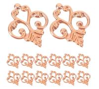 Ciieeo 100 Pièces Applique Décorative en Cuivre Sculpté Style Chinois | Motifs Floraux et Cadres Ciselés, Effet Raffiné, pour Armoires et Cadres de Garde-robe