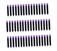 Ciieeo 100 Pièces D'encre Norme Courte Stylo Plume Cartouche Internationale Standard Cartouches D'encre De Calligraphie Effaçable Fournitures Scolaires Violet Plastique Étudiant