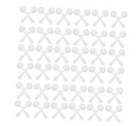 Ciieeo 100 pièces Lot de Cuillères Doseuses avec Manche Long Cuillères à Mesurer Précises pour Café Poudre de Lait Épices Sucre Céréales et Thé Outil Polyvalent pour Cuisine et