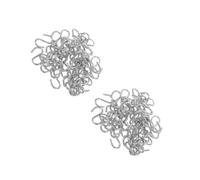 Ciieeo 100 Pièces Mini Crochet Métallique en S, Fer Argenté | Surface Polie Électroplaquée, Angles Arrondis, Gain de Place, Usage Polyvalent pour Cuisines, Halloween, Boucles D'oreilles