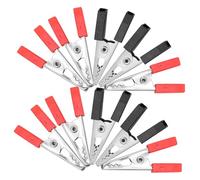 Ciieeo 100 pièces Pinces Crocodile Isolées Métal Clips Test Électriques Compactes et Renforcées Pince Pôle Batterie pour Connexions Fiables et Sécurisées pour Tests Électriques et