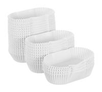 Ciieeo 1000 Pièces Moules à Ovales Non-adhésifs Papier Blanc Caissettes à Cupcakes Multifonctions pour Cuisson Au Four Contrôle des Portions pour Fêtes et Usage Professionnel