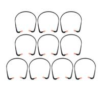 Ciieeo 10pcs Bouchons D'oreilles à Élastique en Silicone Noir, de Bruit Confortable, Bandeau Auditif pour Train à Grosse Vitesse et Avion
