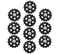 Ciieeo 10pcs Roue de Dérailleur Arrière Vélo, Galet Guide-dérailleur Arrière 15 Dents, Plastique, Léger, Guidage Précis, pour Chaîne et Bicycle, VTT et Longues Distances
