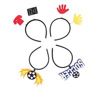 Ciieeo 12 Pcs Bandeau De Fête Bandeaux Pour Femmes Bandeaux De Football Accessoires De Football Pour Les Filles De Fête De Football Bandeau De De Sport Sur Le Thème