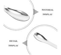 Ciieeo 12 Pièces Lab Sampling Spoons Double Ended Stainless Steel Spatulas Comfortable Grip Versatile Reagent Kitchen Classroom Craft Use