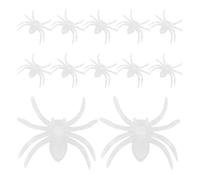 Ciieeo 12 Pièces Mini Fake Spiders Glow in The Dark Realistic Small Prank Spider Figurines for Halloween Party Decoration and Home Garden Accessories
