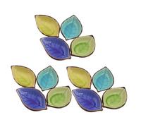 Ciieeo 12 pièces Set de Coupelles Céramique Forme de Plats à Sauce Soja et Assiettes pour Condiments Finition Glaçure Glacée pour Apéritifs Sushis et Plateaux de Charcuterie