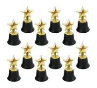 Ciieeo 12 Pièces Trophées Étoiles Miniatures Légers Plastique Prix Sportifs pour Garçon Fille et Adultes Récompenses Compétitions Fêtes Scolaires
