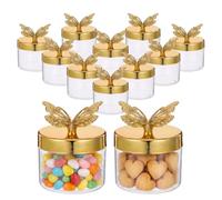 Ciieeo 12pièces Boîtes à Bonbons Avec Couvercle Forme De Pour Dragées De Mariage Bocaux Transparents Petits Contenants De Décoration Anniversaire