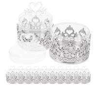 Ciieeo 12pièces Boîtes à Dragées Mariage Contenants à Bonbons Forme de Cygne Transparentes Électroplaquées pour Cadeaux Invités Élégants et Faveurs de Fête