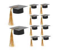 Ciieeo 12pièces Bouchon De Bouteille De Vin à Pompon Décor De Fête De Remise De Diplôme Chapeau De Mini Bouteille De Vin pour Graduation Party