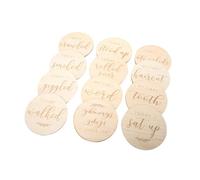 Ciieeo 12pièces Cartes Commémoratives Bois pour Accessoires Photo pour Suivre Les Étapes De Croissance De Votre Né Prop Original Et Élégant pour Capturer des Souvenirs Inoubliables