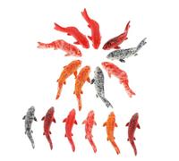 Ciieeo 15 Pièces Figurine Réaliste de Poisson en Résine pour Aquarium, Décoration Créative Résistante au Soleil, pour Amateurs de Jardins Zen et Décorations de Fontaine