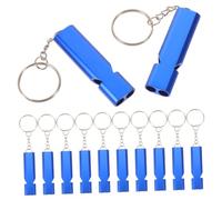 Ciieeo 15 Pièces Sifflet de Survie d'urgence à Deux Tubes | Signalisation de Camping et Navigation, Son Clair Haute Fréquence, Léger et Portable, avec Porte-clés