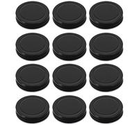Ciieeo 16 Couvercles Mason Jar Noirs 7.00X7.00X1.50cm | Joint Silicone, Ouverture Facile, Surface Lisse, Rangement Congélateur