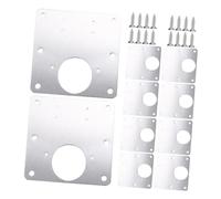 Ciieeo 16 pièces Plaque de Réparation Charnière Cuisine Acier Inoxydable Kit Réparation Paumelles Porte Armoire avec Vis Supports Robustes pour Quincaillerie Placards et Portes de