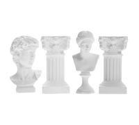 Ciieeo 1ensemble Sculpture Résine David avec Colonne Romaine Figurine Élégante pour Décoration De Bureau Et Maison De Maison