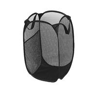 Ciieeo 1pièces Panier à Linge Pliable Fil Acier Pour Vêtements Pantalons Soutien-gorge Noir Maille Respirante