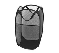 Ciieeo 1pièces Panier à Linge Pliable Noir Fil Acier Robuste Panier De Rangement Respirant Et Portable Avec Poignées Et Pantalons Pratique Pour Maison