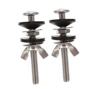 Ciieeo 2 Boulons de Charnière pour Abattant de Toilette en Acier Inoxydable Joint en Caoutchouc Vis de Fixation Étanches pour Siège de Wc Lot de 2 Pièces Compatible Salle de Bain