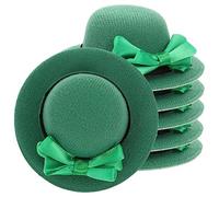 Ciieeo 2 Ensembles 2Sets Bow Tie Cap Couverture De Bouteille De Vin Patricks Chapeau Bouteilles Vert d'eau De Lait Tasse De Vin Ornement 6 pièces * 2