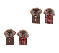 Ciieeo 2 Ensembles Couvercle De Bouteille De Vin Housse De Bouteille De Vin Décorative De De De Festival De De De Noël Lin 2 Pièces * 2