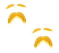 Ciieeo 2 Ensembles D'Accessoires De Costume De Barbe Faux Sourcils Décor De Sourcils Fausse Moustache Et Sourcils Fausse Moustache Costume De Moustache De Vieil Homme Moustache Adhésive