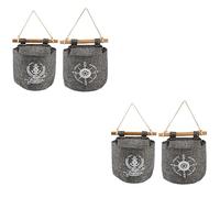 Ciieeo 2 Ensembles De Rangement Suspendus Coton Et Lin Style Marin Organisateurs Muraux pour Porte Armoire Et Mur pour Clés Télécommandes Et Petits Objets 2 Pièces * 2