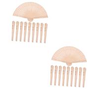 Ciieeo 2 Ensembles Éventails À Main en Bois pour Femmes Éventails en Bois Éventails De Spectacle sur Scène Éventails Creux Éventails en Bois pour Invités De Mariage 10 pièces * 2