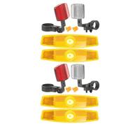 Ciieeo 2 Ensembles Feu Arrière de Vélo Rayons de Vélo Réfléchissants Plastique et Résine Lot de Sets de Installation Facile Montage Polyvalent Éclairage pour Rouler de Nuit