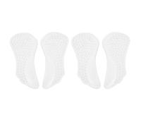Ciieeo 2 Paires de Talonnettes à Voûte Plantaire en Silicone Transparentes, Semelles Intérieures Antidérapantes Demi-pointure pour Chaussures de Femmes, Massage par Points D’acupuncture,
