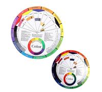 Ciieeo 2 Pcs Roue Chromatique de Maquillage et Nuancier pour Nail Art en Papier Léger Double Face, Outil Créatif pour Apprentissage de Mélange de Couleurs pour Femmes