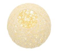 Ciieeo 2 Pièces Abat-jour Sepak Takraw Abat-jour Suspension Panier Paniers Boho Jouets De Sable De Dinosaure Abat-jour Boule En Rotin Luminaires Plafond Lin Papier Tisser Abat-jour Mural