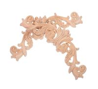 Ciieeo 2 pièces Applique Sculpté Coin Non Peint Décor Mural Vintage pour Meubles Moulures Ornementales Angle pour Armoires et Portes Embellissements et Raffinés