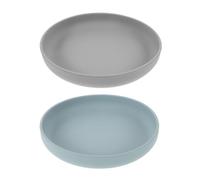 Ciieeo 2 pièces Assiette Silicone Dérapante pour Personnes Âgées et Handicapées Plateau Repas Autonome avec Base Ventouse Incassable et Renversement pour Repas à