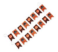 Ciieeo 2 Pièces Bannière Halloween Tissu Non Tissé Décoration Citrouille Suspendue pour Ktv Bar Maison Guirlande Fanions pour Fête Halloween Accessoire Photo et Décor Automnal Polyvalent